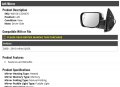 Left Driver Side Power Mirror Chrome Manual Folding With Heated Glass Memory Puddle Light And Turn Signal Compatible 2008 2010