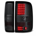 2004-2008 Ford F150 Pickup Truck Chrome Smoke Led Tail Brake Light Housing Lamp Assembly Driver And Passenger Side Replacement 