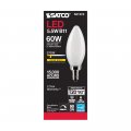 Satco 6pk 5 5w B11 Led 2700k Candelabra Base Frosted Dimmable 60w Equiv