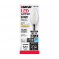 Satco 6pk 5 5w B11 Led 2700k Candelabra Base Frosted Dimmable 60w Equiv