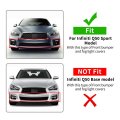 Hecasa Bumper Fog Light Cover Compatible With 2014-2017 Infiniti Q50 Sport Replacement For In1038106 In1039106 622574ga1a