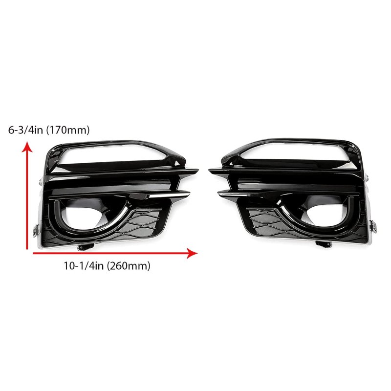 Bumper Fog Light Cover For 2014 2017 Infiniti Q50 Sport Black Plastic Replacement In1038106 In1039106 622574ga1a 622564ga1a