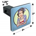Rockabilly Retro Pin Up Girl With Tattoos Tow Trailer Hitch Cover Plug Insert