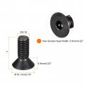Uxcell 3 8-16x1 Flat Head Socket Cap Screws 10 9 Grade Carbon Steel Hex Countersunk Screw Bolts Fasteners Fully Threaded Black