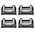 Lsailon 4pcs 4wd Roller Fairlead Fit For 4000 Lb Jeep Suv Truck Atv Utv Winch 