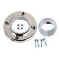 Chrome Steering Column Floor Mount Replacement For 2 Inch Columns Swivel Sbc Bbc 350 Universal 
