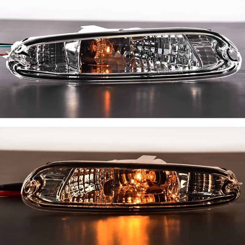 Gplus Front Bumper Signal Lights For 1990-1997 Mazda Mx-5 Miata Driver Passenger Side Mounted Marker Parking Light Clear Lens