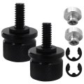2-pack Chrome Stainless Steel Seat Bolt Nut Kit Compatible For Ultra Glide Model Black 