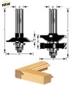 Timberline 440-34 Stile Rail 2-pc Glass Door 1-5 8 D X 27 32 Ch 1 2 Inch Shk W Lower Bb Router Bit Set For 3 4 Material 