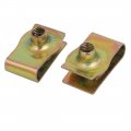 Uxcell 20pcs Spring Steel Speed Fastener U Nut Clip Brass Tone For M4 Screw Bolt Fit 3mm Thickness Panel