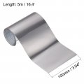 Uxcell Waterproof Peel And Stick Decorative Tape Self Adhesive 3 94 W X 16 4 L Pvc Removable For Wall Edge Glossy Silver Tone