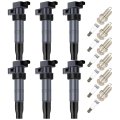 6 Ignition Coils With Iridium Spark Plugs Uf546 2300 Coil Packs And Compatible 2012-2017 For Hyundai Azera 3 3l V6 2012-2016