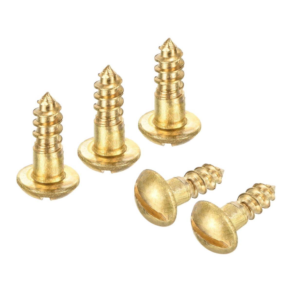 Wood Screws M4 X 12mm Slotted Round Head Copper Self-tapping Screw For Diy Woodworking Home Industry 20 Pcs