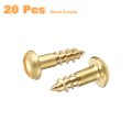 Wood Screws M4 X 12mm Slotted Round Head Copper Self-tapping Screw For Diy Woodworking Home Industry 20 Pcs