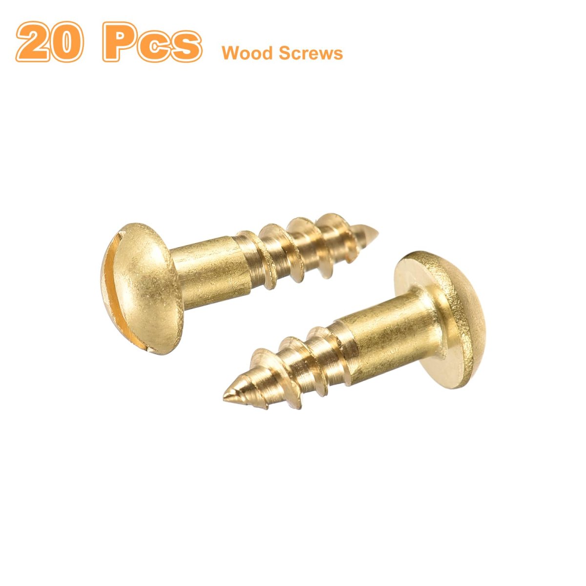 Wood Screws M4 X 12mm Slotted Round Head Copper Self-tapping Screw For Diy Woodworking Home Industry 20 Pcs