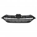 Front Bumper Upper Grille Grill For 2017-2019 Honda Crv Cr-v Silvery Black Replacement 71121tlaa00 Ho1200234 With Logo