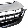 Kuafu Front Bumper Upper Grille Grill Compatible With 2017-2019 Honda Crv Cr-v Silvery Black Replacement For 71121tlaa00