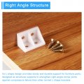 Uxcell 50pcs 90 Degree Plastic Corner Braces 33x19x19mm Nylon Shelf Right Angle Brackets With Screws For Cabinets Cupboards