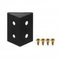 Uxcell 50pcs 90 Degree Plastic Corner Braces 33x19x19mm Nylon Shelf Right Angle Brackets With Screws For Cabinets Cupboards