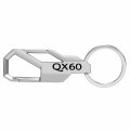 Ipick Image Compatible With Infiniti Qx60 Silver Carabiner-style Snap Hook Metal Key Chain