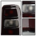 Acanii For 2000-2006 Chevy Suburban Tahoe Yukon Red Smoke Tail Lights Lamps Set Replacement