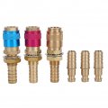 3pcs M10 Gas Adapter Argon Quick Connect Fittings Fitting Hose Connector For Tig Welding Torch