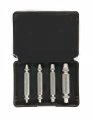 Driak 4pc Double-end Silver Hss Damaged Embedded Screw Bolt Extractor Drill Bits