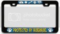 Protected By Boerboel Dogs 3d Metal License Plate Frame Heavy Duty Steel Tag Holder For Auto Suv And Truck Universal Fit 12 X 6 
