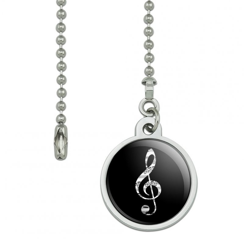 Graphics More Sheet Music Treble Clef Ceiling Fan And Light Pull Chain