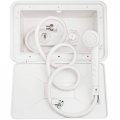Dura Faucet Df-sa170-wt Rv Weatherproof Exterior Shower Box Kit Lock And Key White 
