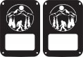 Jeeptails Bigfoot Under The Moon Tail Lamp Light Covers For Jeep Jk Wrangler Set Of 2 