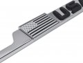 3d Modern Usa Inverted Flag Chrome Metal License Plate Frame