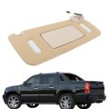 Beige Passenger Side Sun Visor With Mirror Replacement For Escalade Suburban Avalanche Tahoe Silverado Sierra Yukon Xl 