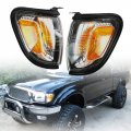 Pair Of Park Signal Corner Marker Lights W Black Trim Or Chrome Replacement For 2001-2004 Tacoma Pickup Truck 8162004090c0 