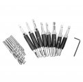 Homsfou 1 Set Hole Saw Hinged Drill Window Core Puncher Bits For Door Woodworking Guide Tool Hinge Punch Locator High Speed
