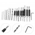 Homsfou 1 Set Hole Saw Hinged Drill Window Core Puncher Bits For Door Woodworking Guide Tool Hinge Punch Locator High Speed