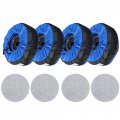 4x Blue Universal Fit Tire Totes Seasonal Spare Cover Portable Wheel Bags Winter Storage Replacement For Tires 22 To 31 With 