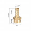 Uxcell Brass Hose Barb Fitting Connector 8mm X G3 8 Male Pipe Adapter