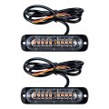 Universal Super Bright Car Truck Warning Hazard Caution Emergency Construction Beacon Flash Strobe Light Bar 10-led Amber 2pcs