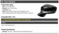 Left Driver Side Power Mirror Paint To Match With Heated Glass Turn Signal And Blind Spot Detection For 2017-2019 Mazda Cx-5