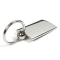 Skull Red Spun Brushed Metal Key Chain