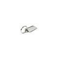 Skull Red Spun Brushed Metal Key Chain