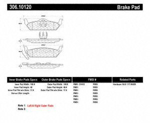306 10120 Fleet Performance Brake Pads With Hardware For Rear Car Brakes Large Size