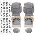 Leather Custom Made 2 Front Seat Covers Beige Tan For Toyota 4runner 1996-2002 Driver And Passenger Side Bottom Top Lean Back