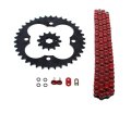 Honda Trx250r Chain And Sprocket Kit 520-96 Red O Ring With 12 Tooth Front 38 Rear Steel Sprockets For 1991 1992 Models 