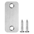 Door Strike Plate 24 X 0 98 Stainless Steel Hole Deadbolt Blank Cover With 2 Screws For Fixing Wooden Doors Silver 