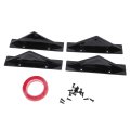 4pcs Rear Bumper Lip Diffuser Aerodynamic Lower Spoiler Fin Universal Fit For Cars Suvs Trucks