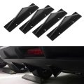 4pcs Rear Bumper Lip Diffuser Aerodynamic Lower Spoiler Fin Universal Fit For Cars Suvs Trucks