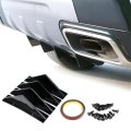 4pcs Rear Bumper Lip Diffuser Aerodynamic Lower Spoiler Fin Universal Fit For Cars Suvs Trucks