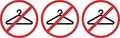 3x 3in X Do Not Hang Symbol Stickers Vinyl Clothes Hanger Hotel Sign By Stickertalk 